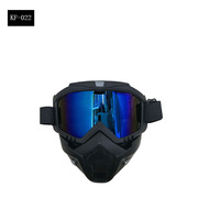 Visage ouvert vent anti-poussière moto demi-casque ou casques Vintage nouvelle mode visière détachable lunettes masque