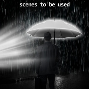 Daily Lightweight Portable Silver UV-Coated Straight Metal Traveler's <b>Umbrella</b> Great for Tourists Manual Control Carry Case - Product Image 6