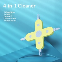 Outil de soin pour bébé 4-en-1 manuel, nettoyeur de nez et d'oreilles en forme de croix, nettoyeur de ongles, nettoyeur de cavité nasale, Zhejiang