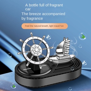 Hélicoptère ventilateur lame voiture parfum <span class=keywords><strong>d</strong></span>ésodorisant dauphin <span class=keywords><strong>d</strong></span>écoration intérieure solaire rotatif voiture aromathérapie diffuseur de parfum - Product Image 3