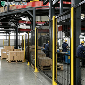 Valla de seguridad modular de malla soldada para robots de formación <span class=keywords><strong>profesional</strong></span>, especificación estándar para estaciones de robots de entrenamiento de habilidades - Product Image 3