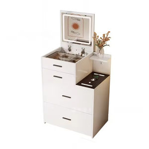 Multifunctional Classic Durable Dressing Table Led Mirror Storage Bedside Nightstand Panel Small Spaces Makeup <b>Vanity</b> <b>Bedroom</b> - Product Image 6
