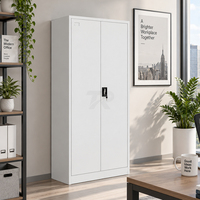 Armoire de rangement métallique à 2 portes pour bureau, casier de classement à double porte, armoire métallique à 2 portes