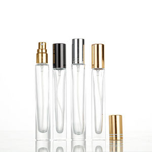 Botellas de Perfume Recargables Vacías de 10 <span class=keywords><strong>ml</strong></span>, Fondo Grueso, Redondas y Cuadradas, Transparentes, de Estilo Vintage, Botellas de Vidrio para Muestras de Perfume de 10 cc, Botella de Spray para Decantar Perfume - Product Image 1