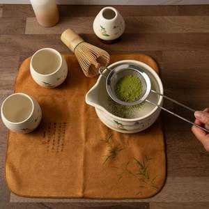 Marce Perfect Bamboo Matcha Whisk Set 7PC Cream Tea Incluye Matcha Bowl con Spout Sifter Holder Scoop-para juegos de café y té - Product Image 3