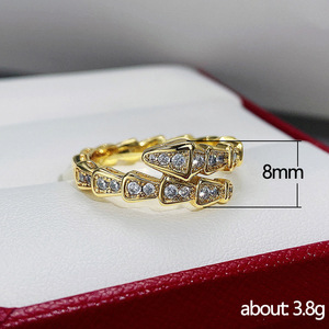 Anello a Forma di Serpente per Donne, Gioiello da Dito Modellato a Forma di Animale - Product Image 5