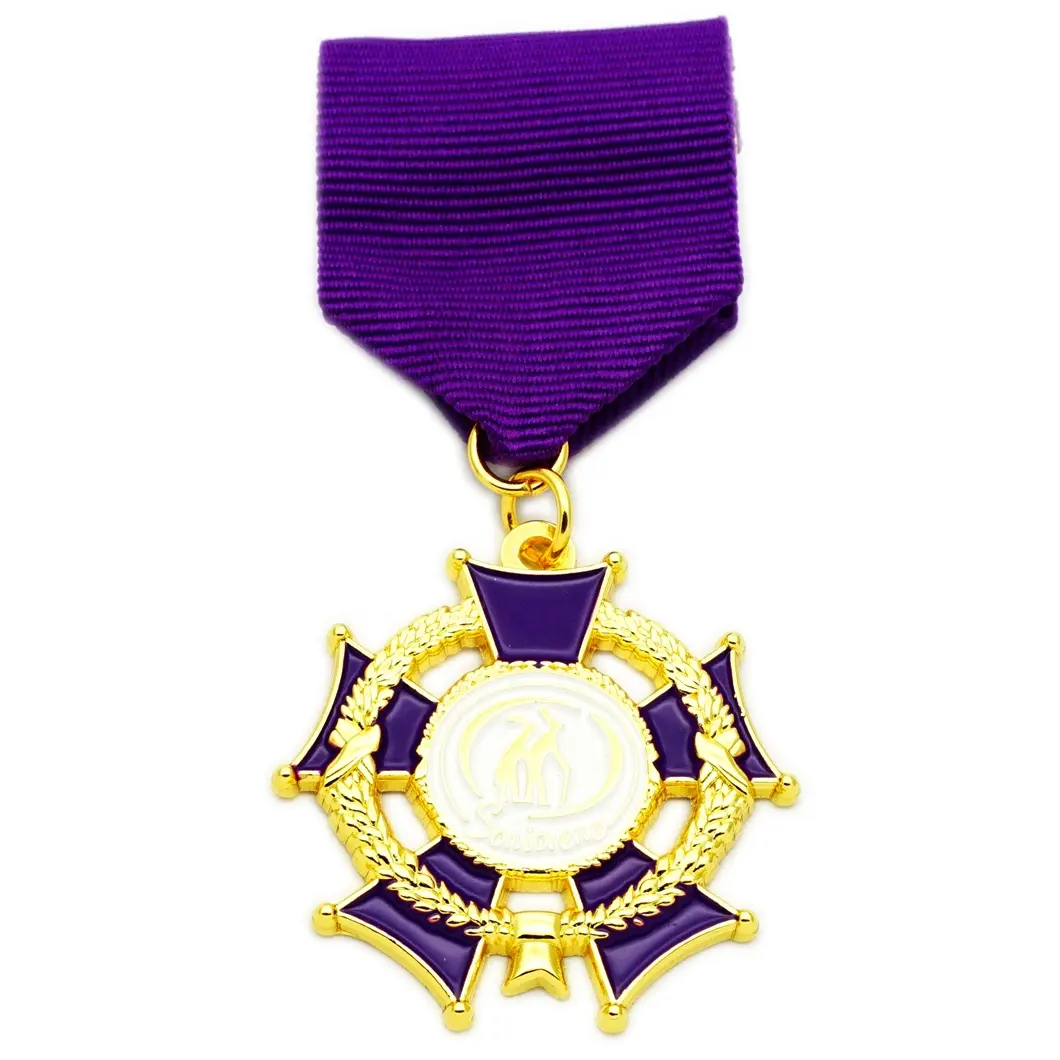 ميداليات دينية مخصصة من المصنع بيع بالجملة جائزة تخصيص معدنية ميدالية ذهبية وهمية ميدالية شرف أوروبية تذكارية