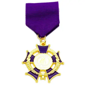 Médailles religieuses personnalisées Prix de personnalisation en métal en gros d'usine fausse médaille d'or Médaille d'honneur souvenir d'Europe