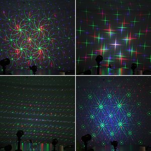 Best Sellers!Red&amp;Blue&amp;<strong>Green</strong> 8 Graphics Fireworks <strong>Laser</strong> Light (Simple Pattern), Grating Pattern Dj,club,holiday Party Light - Product Image 6