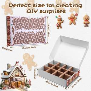 Caja de Cartón Personalizada para Calendario de Adviento, Caja de Regalo <span class=keywords><strong>Sorpresa</strong></span> Personalizada para Navidad - Product Image 1