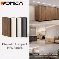 Womica Easy Clean HPL Résine Phénolique Papier Kraft Panneau Compact Stratifié Imperméable Texture Bois pour Escaliers Vente en Gros