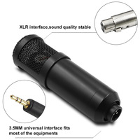 Microphone à condensateur BM800 V8S en ABS avec réduction de bruit, support cantilever USB, kit de diffusion en direct pour téléphone portable