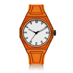 Reloj de silicona con líneas y puntos finos, moderno, deportivo, informal, adecuado para estudiantes, resistente al agua, reloj de cuarzo - Product Image 1