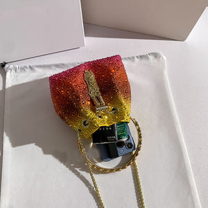 Borsa <span class=keywords><strong>pochette</strong></span> <span class=keywords><strong>da</strong></span> <span class=keywords><strong>sera</strong></span> con manico strass e borsa a tracolla di lusso firmata borsa a tracolla in cristallo lucido borsa a secchiello - Product Image 6