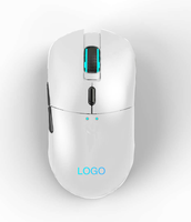 Souris de jeu sans fil légère 2,4 G RGB 5000 DPI rechargeable programmable 6 boutons câble tressé