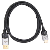 Câble HDMI tressé VCOM 4K 60Hz 1,5m 2m 3m, convertisseur DP vers HDTV, accessoires vidéo pour ordinateur portable