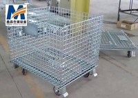 Mracking Paniers en fil métallique pour le stockage industriel cage de distillation pliable conteneur en treillis métallique palette de stockage pliable en métal