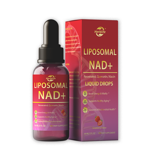 Haccp OEM ODM Liposomal NAD+ Liquid Drops 60 ML Resveratrol Quercetin Niacin Dietary <b>Supplement</b> Boost Energy Vitality - Product Image 1