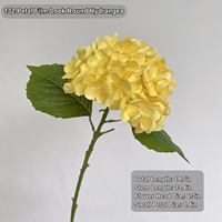 HGA Vente en gros de tiges de fleurs artificielles réalistes en soie, hydrangeas, pour centre de table d'automne et décoration de salon
