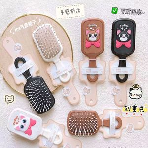 Colorful Mirror <b>Comb</b> Plastic Hairbrush With Cat Design For Blow Drying Straightening Home Use Large Size 15 20Cm - Product Image 4