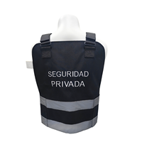 Gilet de sécurité en polyester 500D avec bandes réfléchissantes, poche poitrine et panneau à boucles pour la patrouille