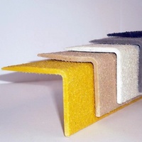 Nez d'escalier pultrudé FRP, couverture de marche antidérapante en fibre de verre FRP GRP pour bande de roulement d'escalier
