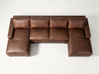 FERLY Modernes Modulares Leder-Ecksofa mit Anpassbaren Konfigurationen Wohnzimmermöbel