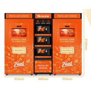 ตู้จำหน่ายอาหารแช่แข็งแบบอัตโนมัติเครื่องจำหน่ายอาหารแบบหน้าจอสัมผัสพร้อมเตาอบไมโครเวฟ - Product Image 2