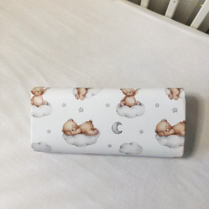 Housse de matelas à langer en coton personnalisée avec motif ours et nuage pour nouveau-né - Product Image 2