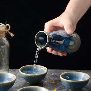 Juego de Botellas de Cerámica Esmaltada al Horno para <span class=keywords><strong>Sake</strong></span> y Vino <span class=keywords><strong>Japonés</strong></span> de 130 ml con Tazas para Restaurantes y Fiestas, Venta al Por Mayor - Product Image 3