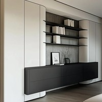 Meuble TV et buffet design en bois massif recyclé, style minimaliste moderne de luxe, pour salon, éco-responsable