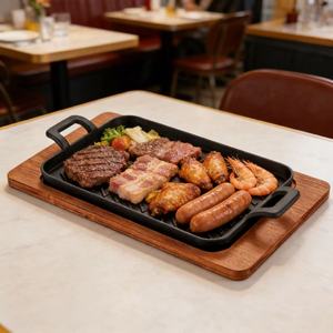 Pentola Rettangolare in Ghisa con Doppio Manico per Cottura a Induzione, Ideale per Carne Arrosto e Bistecche, Utensile Commerciale per Barbecue - Product Image 4