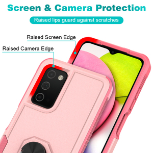 Vente en gros 360 porte-anneau antichoc Mobile couverture arrière TPU PC étuis de téléphone portable pour <span class=keywords><strong>Samsung</strong></span> Galaxy AO3s 165.8 Mm(USA) - Product Image 4