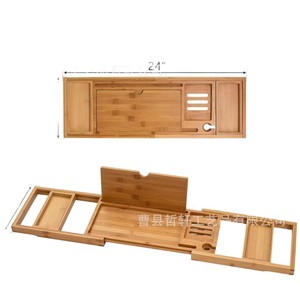 Estante de Bañera Extensible de Madera Zhexuan con Soporte para Teléfono/Tablet, Bandeja de Almacenamiento para Baño, Rectangular, Fácil de Limpiar - Product Image 5