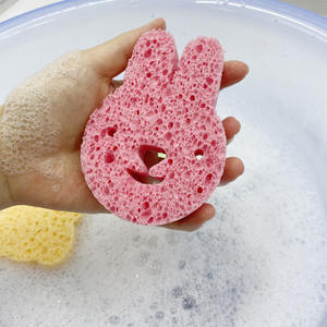 Herramienta de fregado de baño para recién nacidos de forma cuadrada, <span class=keywords><strong>esponja</strong></span> de limpieza de <span class=keywords><strong>Bob</strong></span> <span class=keywords><strong>Esponja</strong></span> de pulpa de madera para fregar barro para recién nacidos más jóvenes - Product Image 2