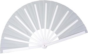 13 Inch Loud Noise Black Fabric Custom Printing Wooden Plastic <b>Large</b> Handfan With Logo for Dance - Product Image 4