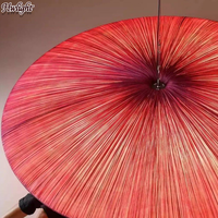 Lampe suspendue en tissu en forme de parapluie, style zen chinois et japonais, pour projets hôteliers, gîtes et décoration résidentielle – Nouveauté