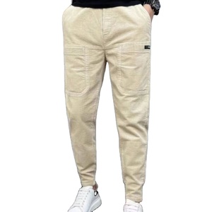 Pantalones de Pana Ligeros de Estilo Vintage para Hombre, Primavera-Otoño 2025 |   Pantalones de Pierna Recta con Frente Plano y Pie Elástico Ajustado - Product Image 1