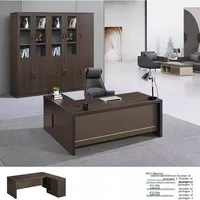 Set Scrivania Direzionale e Sedia Ergonomica in MDF per Ufficio Domestico e Commerciale - Vendita all'Ingrosso