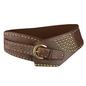 <span class=keywords><strong>Ceinture</strong></span> large rétro Y2K pour femme, style E-girl, effet vieilli, passe-partout, ajustée à la taille - Product Image 1