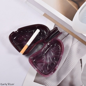 Arly Riser แม่พิมพ์ซิลิโคนที่เขี่ยบุหรี่โมเดล<span class=keywords><strong>ปอด</strong></span>คริสตัลแบบไม่สม่ำเสมอกล่องเก็บเครื่องประดับเรซินอีพ็อกซี่แม่พิมพ์หล่อ - Product Image 5