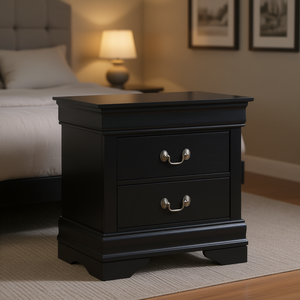 Table de chevet noire chic pour tout décor de chambre à coucher - Product Image 2