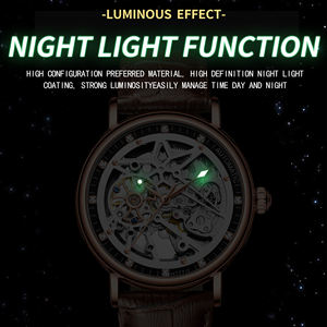 Montre-bracelet mécanique automatique de luxe pour homme, design vintage, tourbillon, cadran à aiguilles lumineuses, boîtier en métal, résistance à l'eau - Product Image 5
