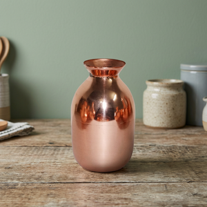 <b>Copper</b> Plated Iron Tabletop <b>Vase</b>-Lightweight Luxury Design for Party Use - Product Image 2