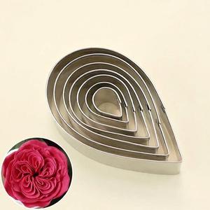Moule à fleurs en acier inoxydable pour fondant, <span class=keywords><strong>pivoine</strong></span>, rose, cerise, tulipe, <span class=keywords><strong>emporte</strong></span>-pièce pour la décoration de gâteaux d'anniversaire, fête des mères, moules à pâtisserie - Product Image 3