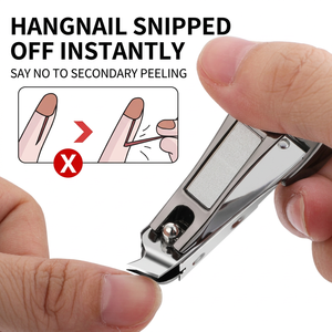 Coupe-ongles en acier inoxydable résistant aux éclaboussures, outil ergonomique de coupe des ongles pour les doigts et les orteils, manucure et pédicure - Product Image 3