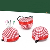 Coussin à épingles en tissu mousse rouge, support élastique pour poignet, 3,8 cm x 6,2 cm, accessoires de couture DIY de haute qualité, marque Double Papillon Doré