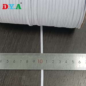Bonne élasticité blanc noir plat élastique 3mm élastique tressé pour vêtement Textiles de maison - Product Image 3