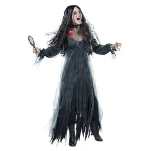 Costume d'halloween pour femme, déguisement d'horreur, fantôme, corps mort, Zombie, robe de mariée