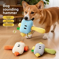 Jouet en peluche pour animaux de compagnie, motif oiseau, pour l'auto-entretenissement, à mâcher et pour la dentition, durable, avec nœud en corde en peluche et couineur, idéal pour le jeu de la force